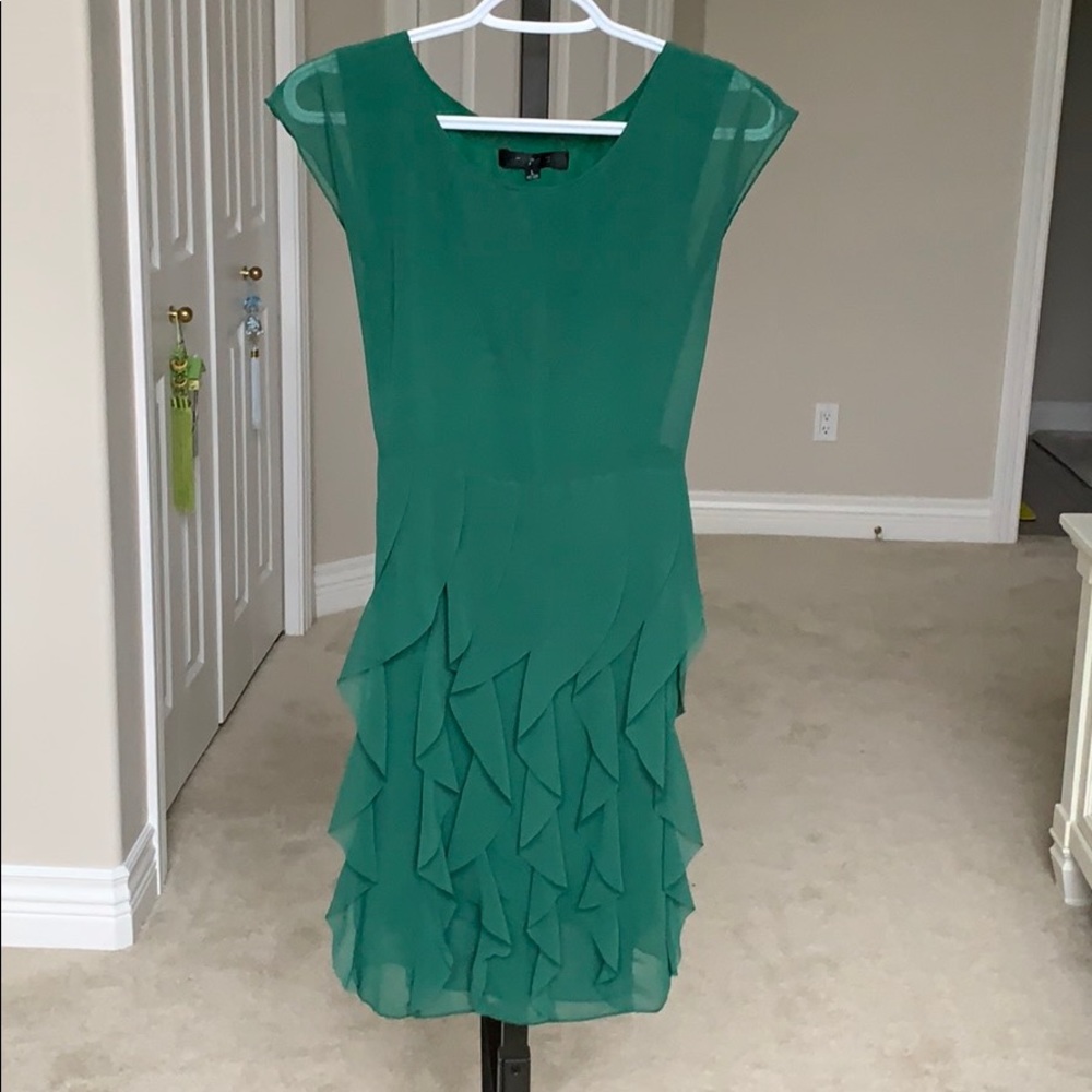 Green petal dress